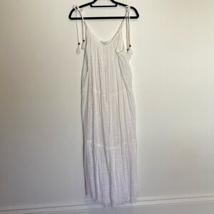 NWOT Blue Island White Maxi Beach Coverup